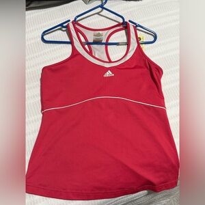 Adidas Red/pink and White Sports Tank
